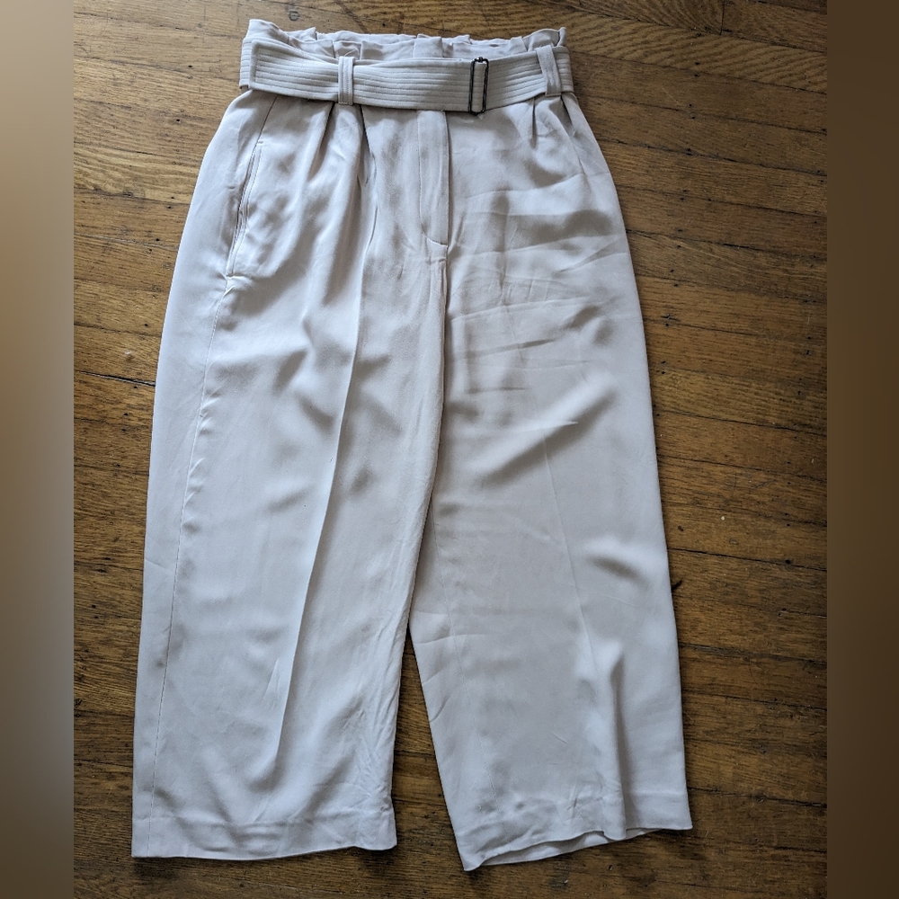 A.L.C. paper bag waist wide leg trousers